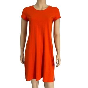 Tommy Bahama orange Pima cotton short‎ sleeve Tshirt dress women's small petite